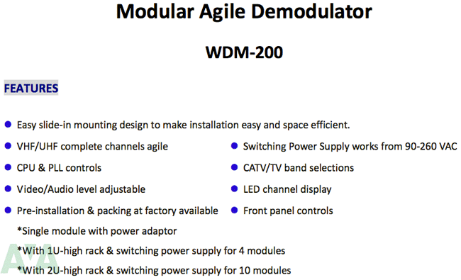 Bộ giải điều chế Winersat WDM 200